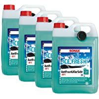 SONAX Juego de 4 unidades 01335410 anticongelante y transparente- 5 L- listo para usar- hasta -20° Ice Fresh (20 L)